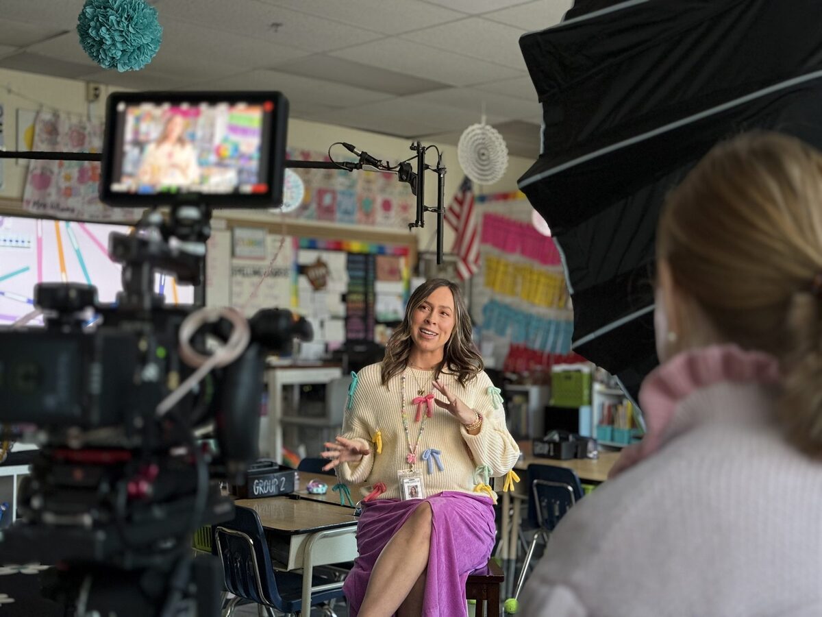 Interview in classroom